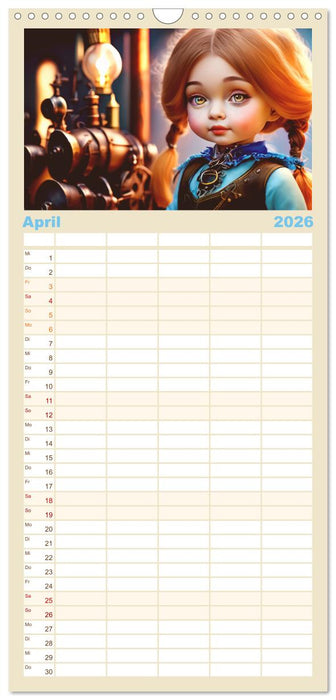 Kleine Steampunk Stars (CALVENDO Familienplaner 2026)