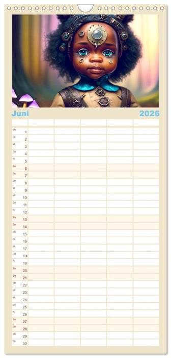 Kleine Steampunk Stars (CALVENDO Familienplaner 2026)