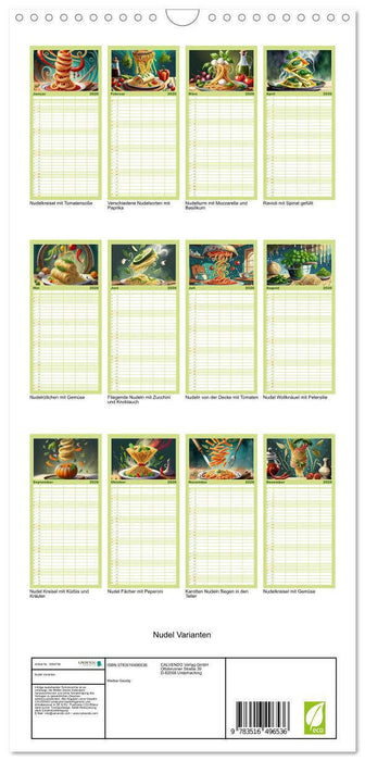 Nudel Varianten (CALVENDO Familienplaner 2026)
