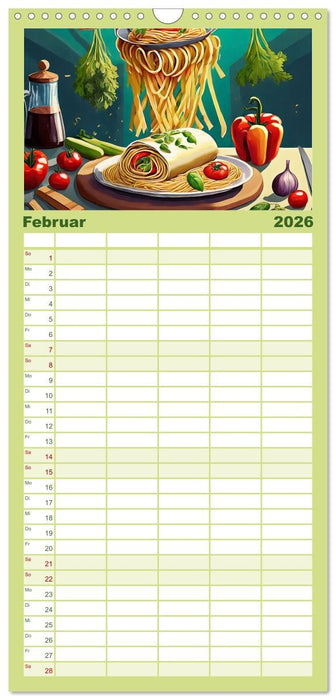 Nudel Varianten (CALVENDO Familienplaner 2026)