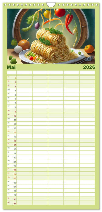 Nudel Varianten (CALVENDO Familienplaner 2026)
