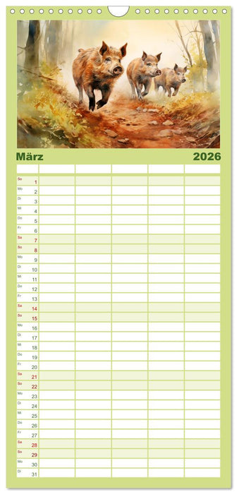 Zwölf Monate im Wald (CALVENDO Familienplaner 2026)