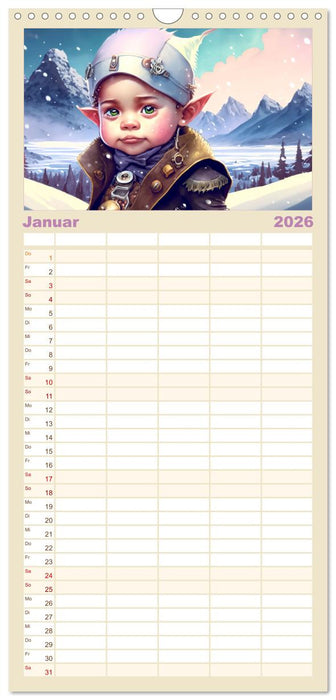 Elfen Kinder - Die zauberhafte Welt der kleinen Elfen (CALVENDO Familienplaner 2026)