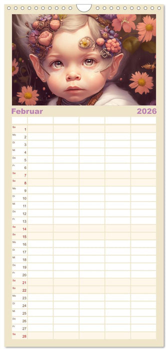 Elfen Kinder - Die zauberhafte Welt der kleinen Elfen (CALVENDO Familienplaner 2026)