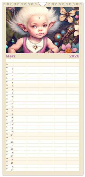 Elfen Kinder - Die zauberhafte Welt der kleinen Elfen (CALVENDO Familienplaner 2026)