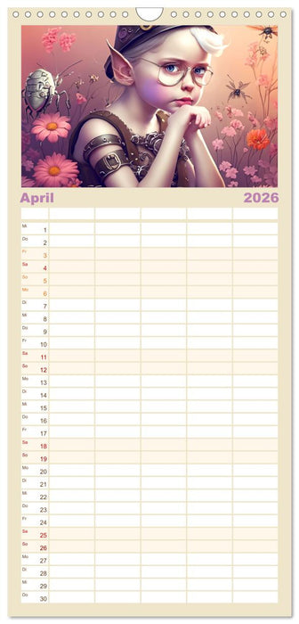 Elfen Kinder - Die zauberhafte Welt der kleinen Elfen (CALVENDO Familienplaner 2026)