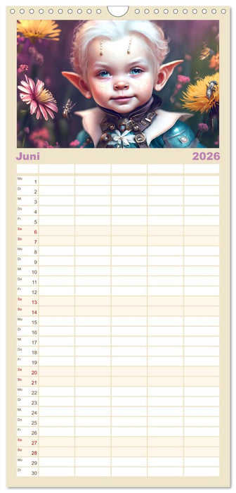 Elfen Kinder - Die zauberhafte Welt der kleinen Elfen (CALVENDO Familienplaner 2026)