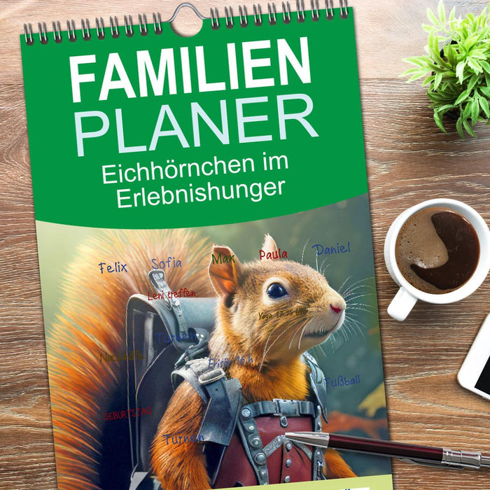 Eichhörnchen im Erlebnishunger (CALVENDO Familienplaner 2026)