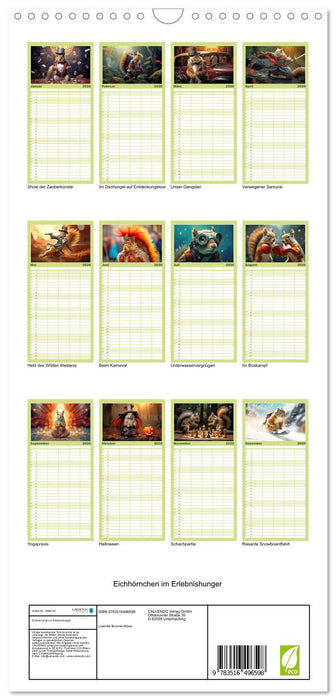 Eichhörnchen im Erlebnishunger (CALVENDO Familienplaner 2026)