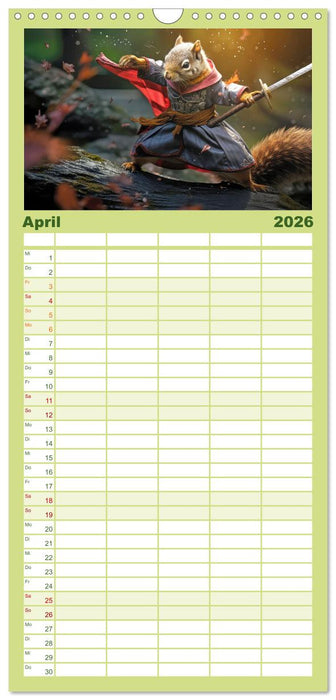 Eichhörnchen im Erlebnishunger (CALVENDO Familienplaner 2026)