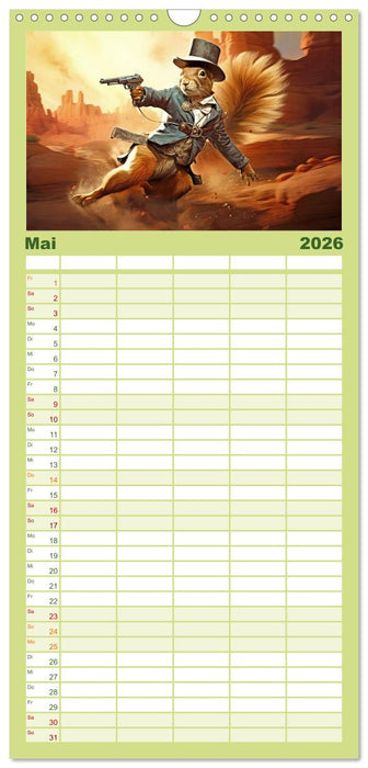 Eichhörnchen im Erlebnishunger (CALVENDO Familienplaner 2026)