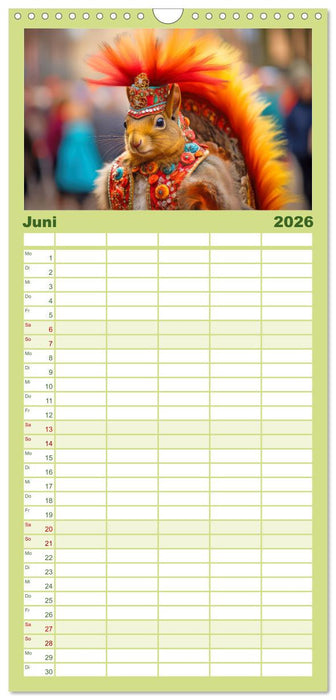 Eichhörnchen im Erlebnishunger (CALVENDO Familienplaner 2026)