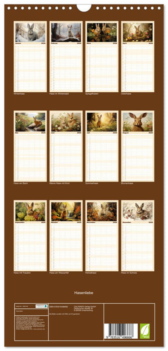 Hasenliebe (CALVENDO Familienplaner 2026)