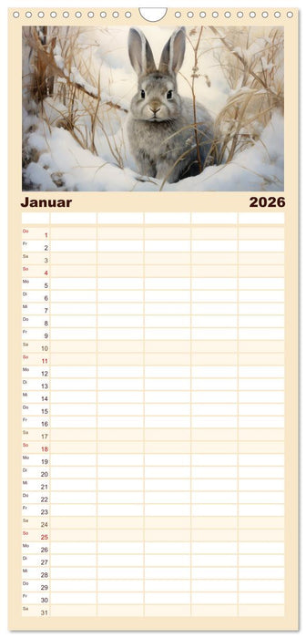 Hasenliebe (CALVENDO Familienplaner 2026)