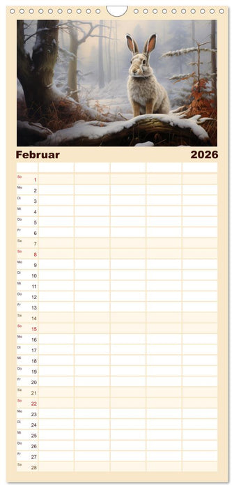 Hasenliebe (CALVENDO Familienplaner 2026)