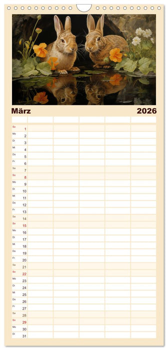 Hasenliebe (CALVENDO Familienplaner 2026)