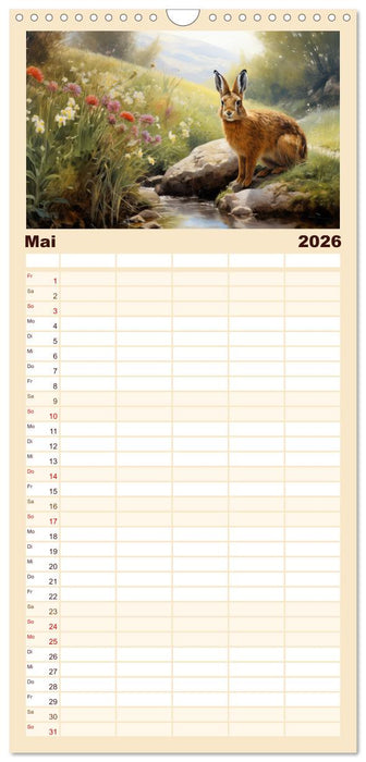 Hasenliebe (CALVENDO Familienplaner 2026)