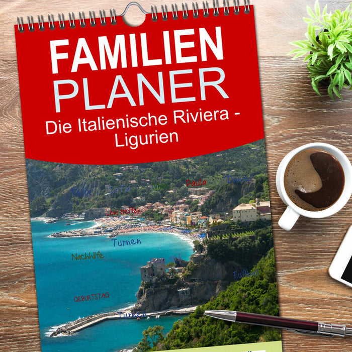Die Italienische Riviera - Ligurien (CALVENDO Familienplaner 2026)