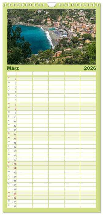 Die Italienische Riviera - Ligurien (CALVENDO Familienplaner 2026)