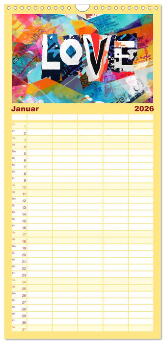 Ein ganzes Jahr voller Liebe (CALVENDO Familienplaner 2026)