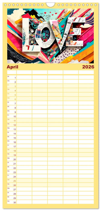 Ein ganzes Jahr voller Liebe (CALVENDO Familienplaner 2026)