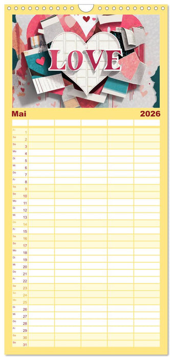 Ein ganzes Jahr voller Liebe (CALVENDO Familienplaner 2026)