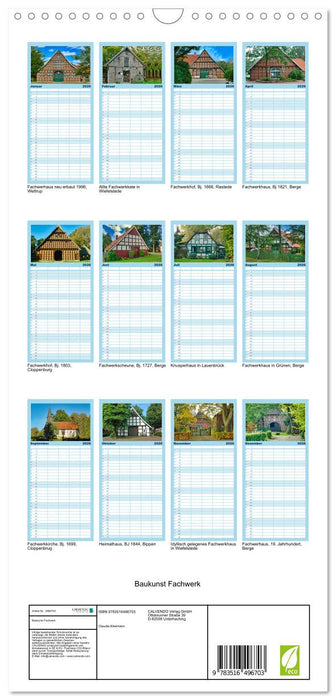 Baukunst Fachwerk (CALVENDO Familienplaner 2026)