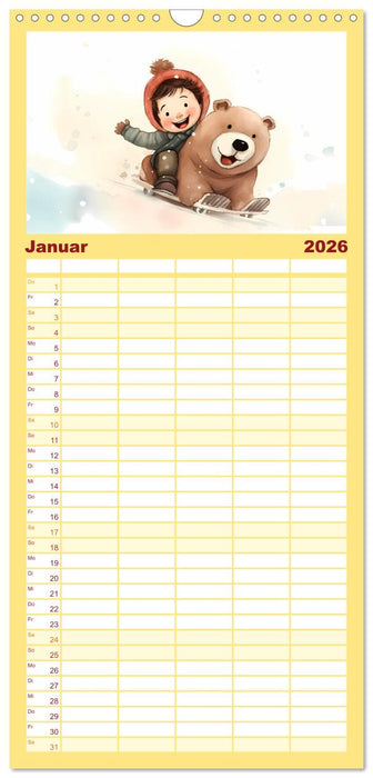 Bärige Illustrationen (CALVENDO Familienplaner 2026)
