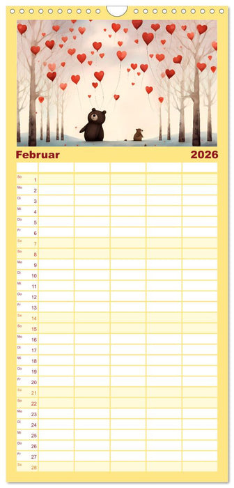 Bärige Illustrationen (CALVENDO Familienplaner 2026)