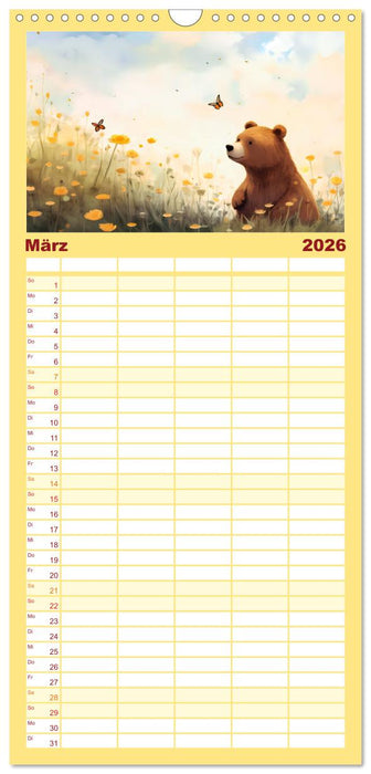 Bärige Illustrationen (CALVENDO Familienplaner 2026)