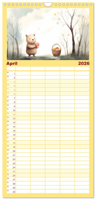 Bärige Illustrationen (CALVENDO Familienplaner 2026)