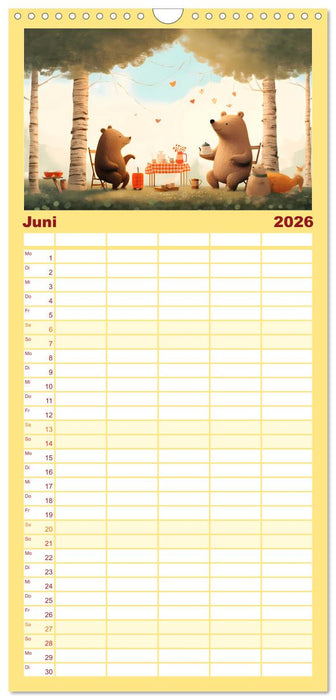 Bärige Illustrationen (CALVENDO Familienplaner 2026)