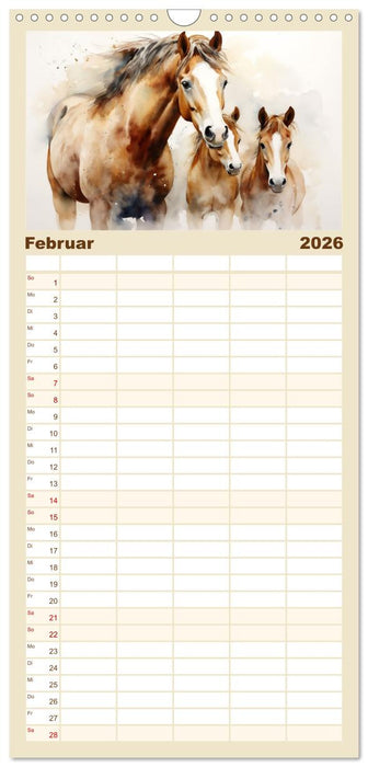 Kraftpakete in Aquarell (CALVENDO Familienplaner 2026)