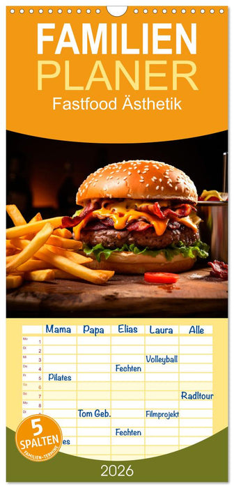 Fastfood Ästhetik (CALVENDO Familienplaner 2026)
