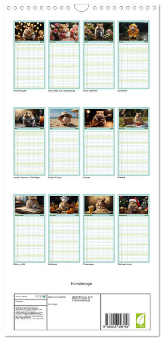 Hamstertage (CALVENDO Familienplaner 2026)