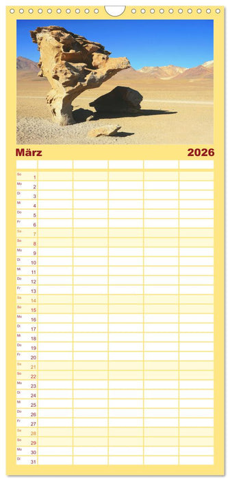 Bolivien - Eine Wanderreise (CALVENDO Familienplaner 2026)