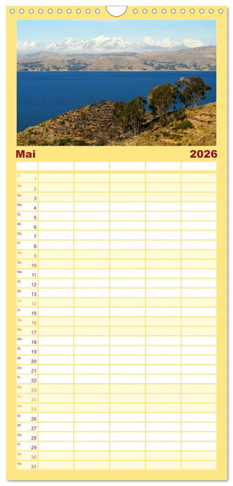 Bolivien - Eine Wanderreise (CALVENDO Familienplaner 2026)