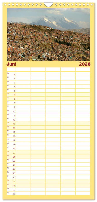 Bolivien - Eine Wanderreise (CALVENDO Familienplaner 2026)