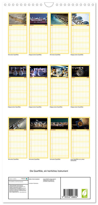 Die Querflöte, ein herrliches Instrument (CALVENDO Familienplaner 2026)