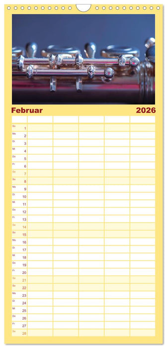 Die Querflöte, ein herrliches Instrument (CALVENDO Familienplaner 2026)