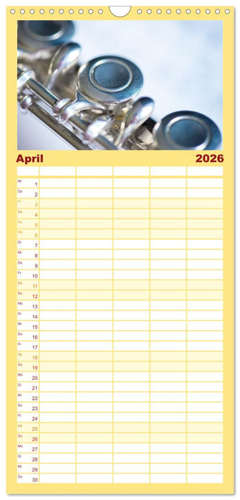 Die Querflöte, ein herrliches Instrument (CALVENDO Familienplaner 2026)