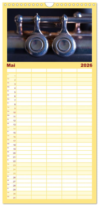 Die Querflöte, ein herrliches Instrument (CALVENDO Familienplaner 2026)