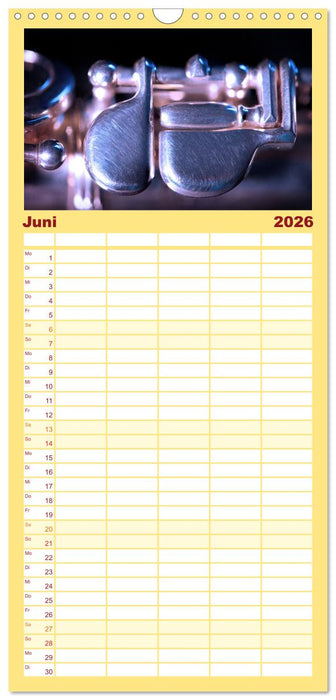 Die Querflöte, ein herrliches Instrument (CALVENDO Familienplaner 2026)