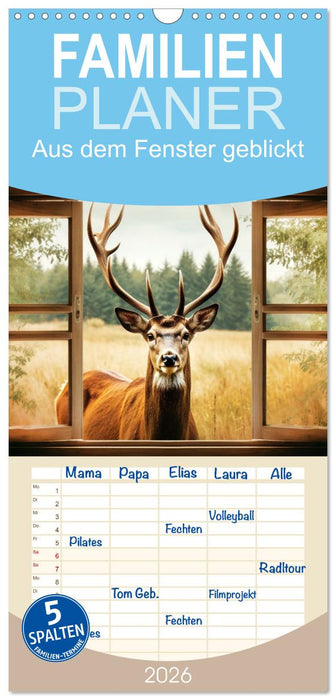 Aus dem Fenster geblickt (CALVENDO Familienplaner 2026)