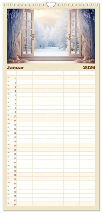 Aus dem Fenster geblickt (CALVENDO Familienplaner 2026)