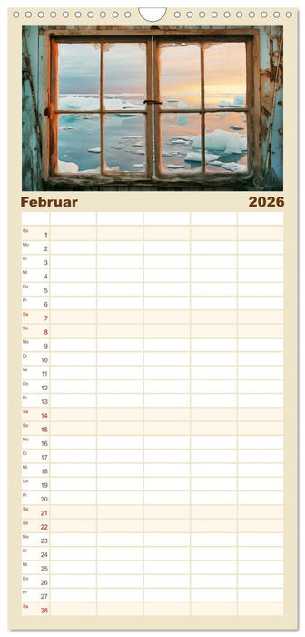 Aus dem Fenster geblickt (CALVENDO Familienplaner 2026)