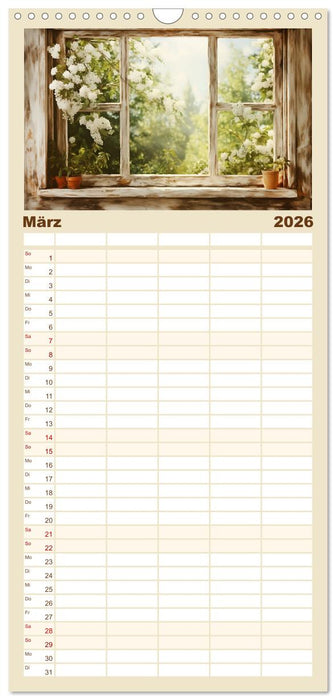 Aus dem Fenster geblickt (CALVENDO Familienplaner 2026)