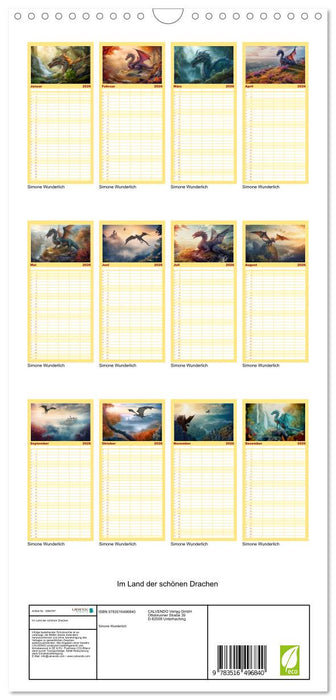 Im Land der schönen Drachen (CALVENDO Familienplaner 2026)