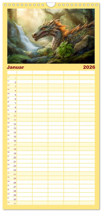 Im Land der schönen Drachen (CALVENDO Familienplaner 2026)