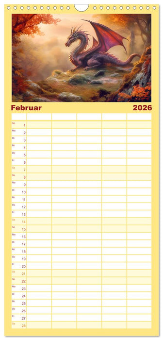 Im Land der schönen Drachen (CALVENDO Familienplaner 2026)